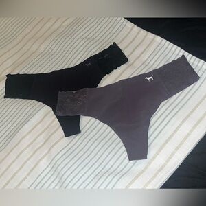PINK Victoria's Secret Black and Gray Panties Intimates